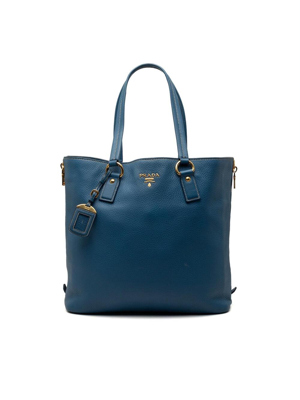 Prada Vitello Daino Side Zip Shopper #350972P68B